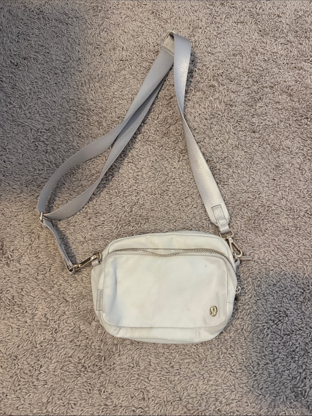 lululemon athletica White Crossbody Bag with Adjustable Strap